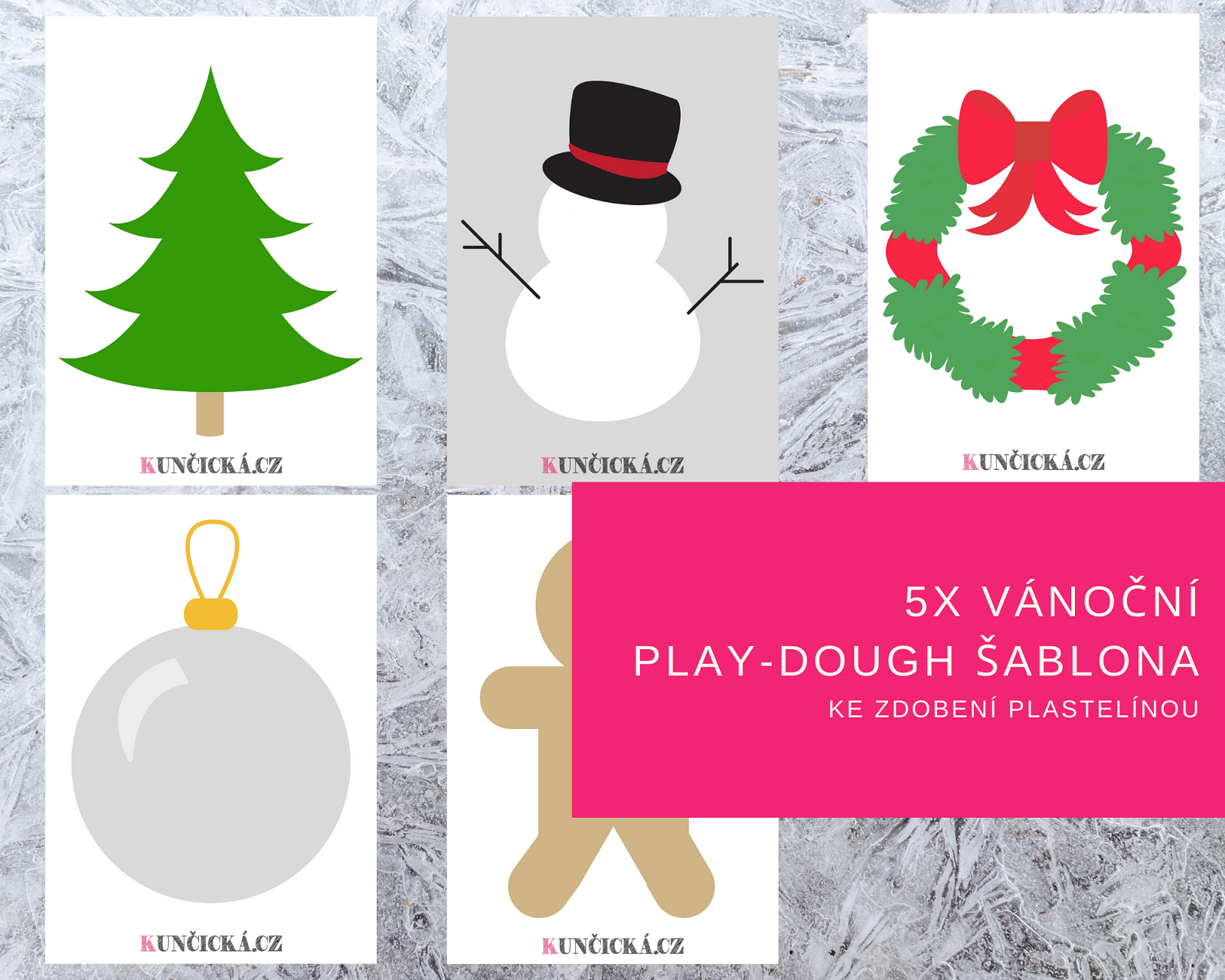 Vánoční Play-Dough šablony ke zdobení 17 vanoc play teaser