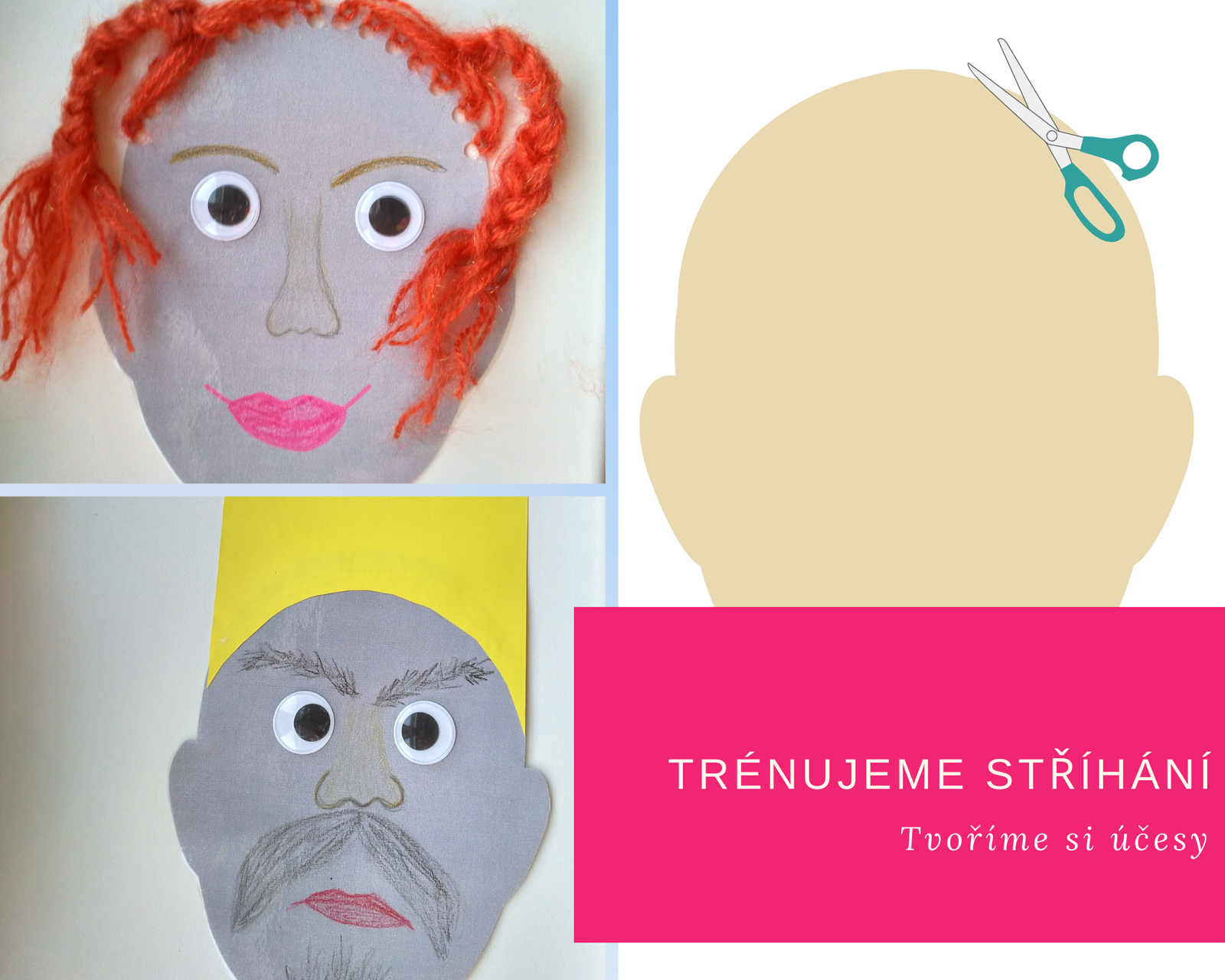 Trénink stříhání: Tvoříme si účesy z různých materiálů 19 trenujeme-strihani