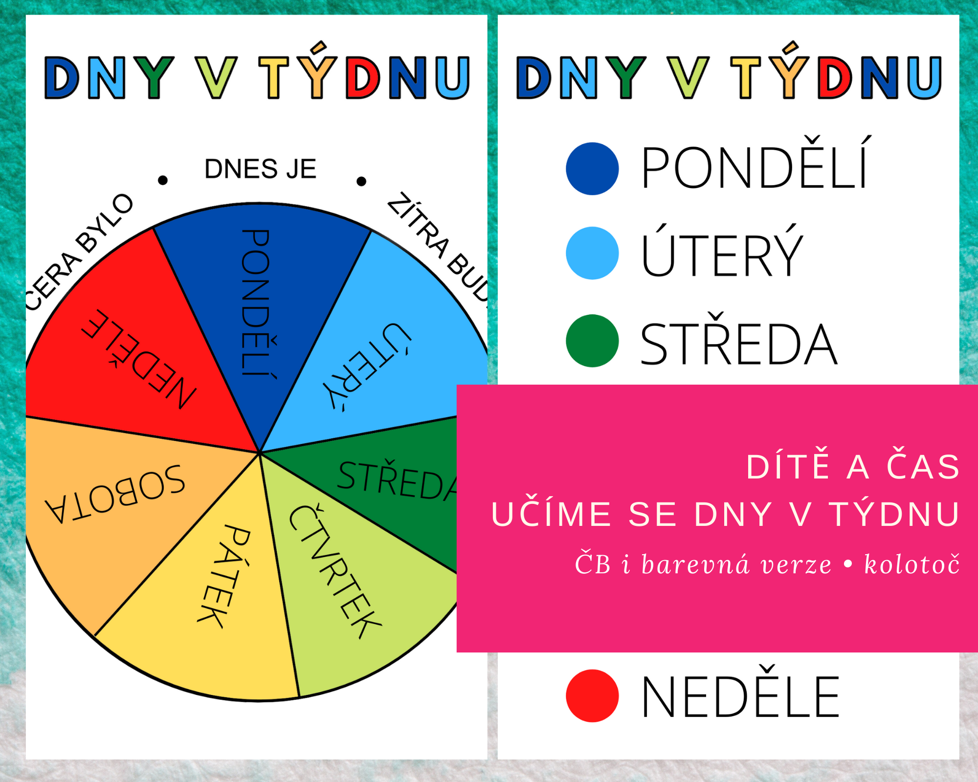 Děti a čas - učíme se dny v týdnu - Kuncicka.cz