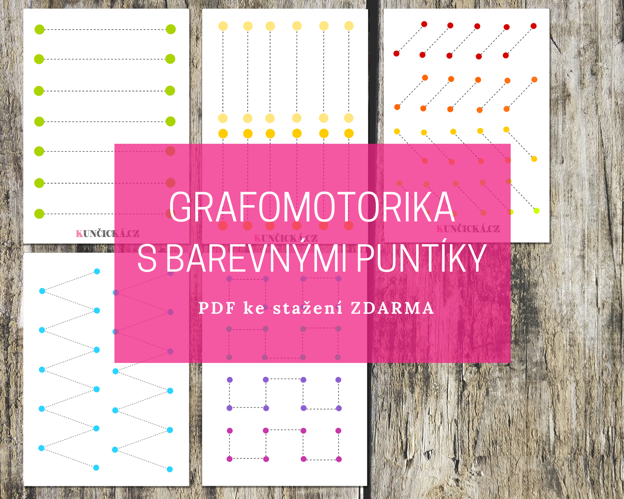 Grafomotorické pracovní listy s barevnými puntíky 6 grafomoto blog