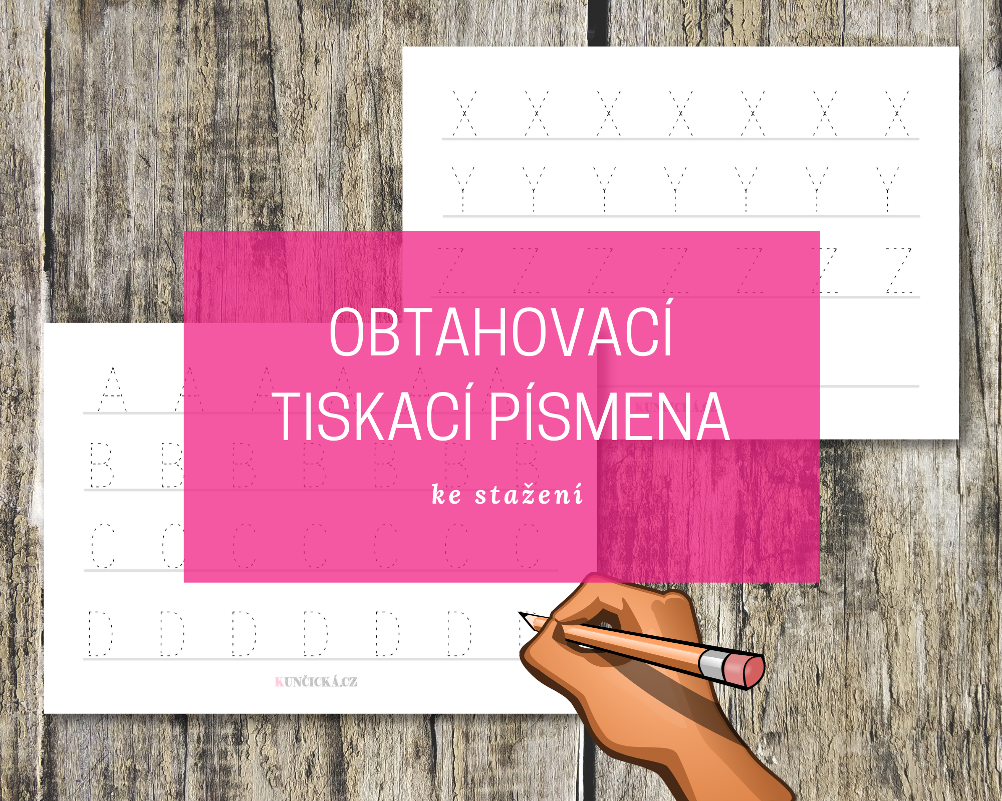 Obtahovací a mazatelná tiskací písmena 17 mazaci blog
