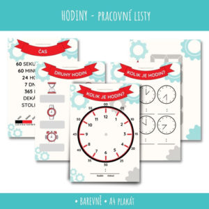 Hodiny a čas - pracovní listy