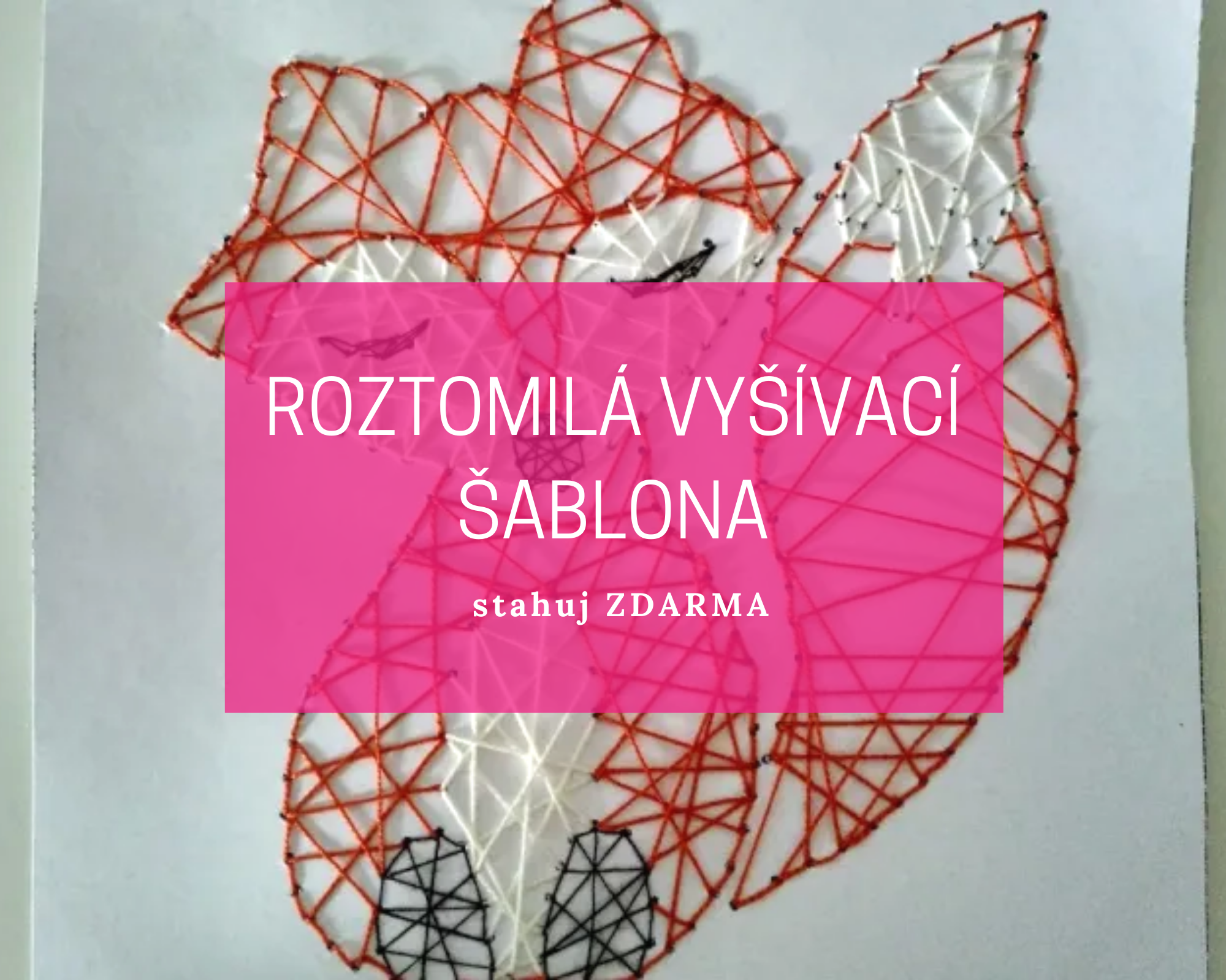 Roztomilá vyšívací šablona liška 2 liska blog