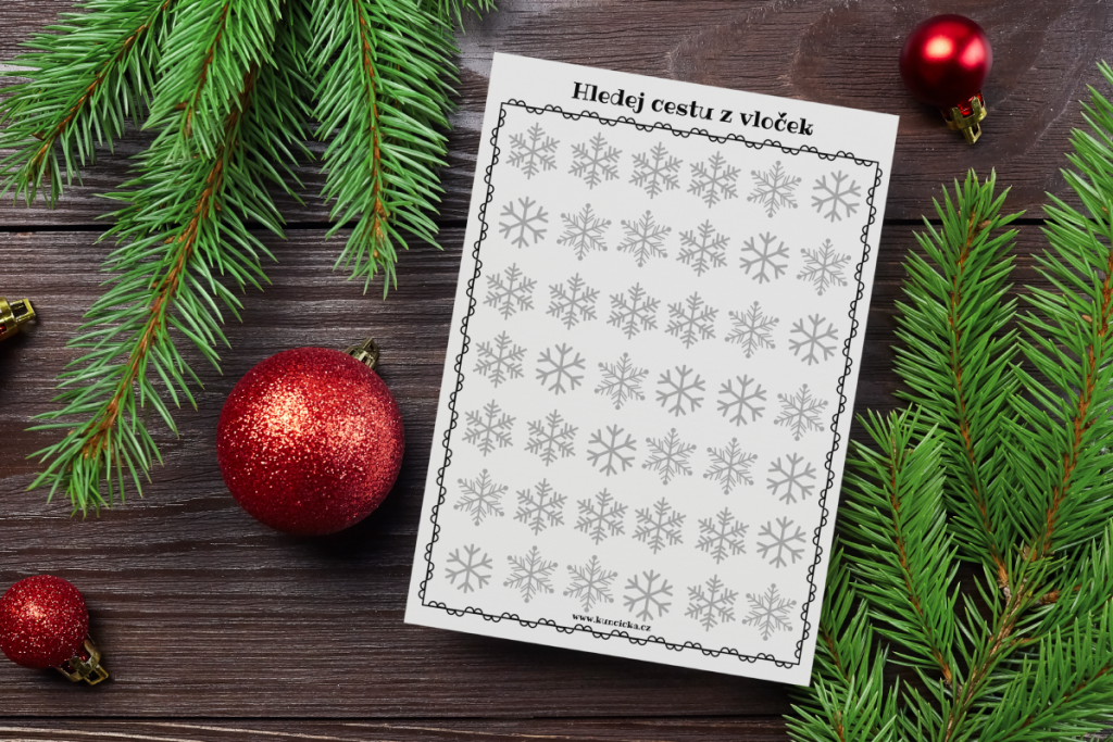 Adventní kalendář 2021 plný PDF pro děti - každý den soubor 21 cesta vlocek nahled