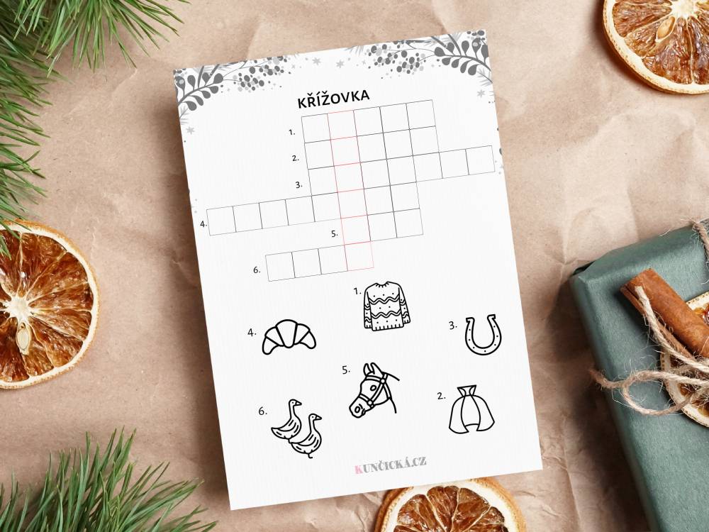 Aktivity ke svatému Martinovi pro děti 5 křížovka sv. Martin