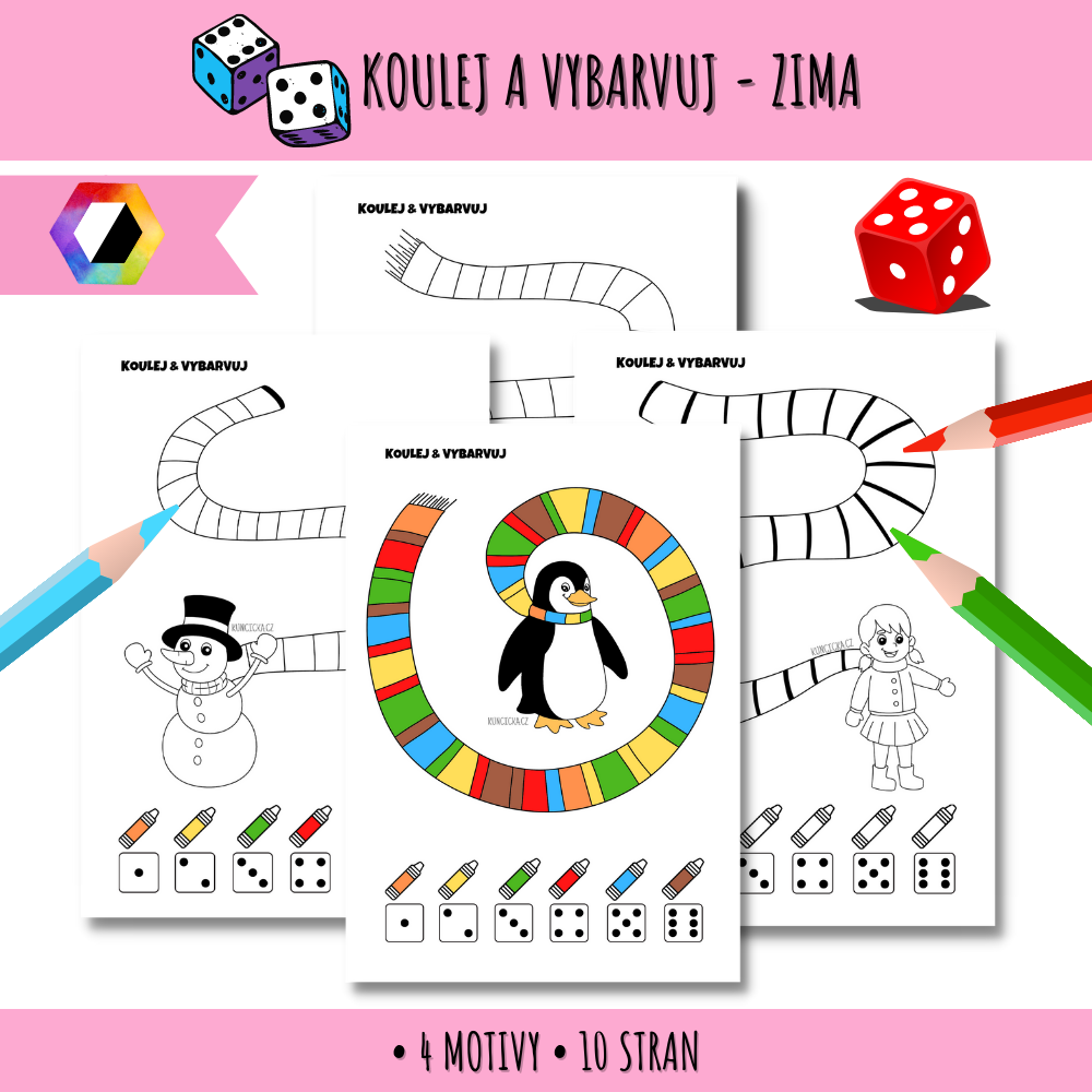 Koulej a vybarvuj - zima 194 Koulej a vybarvuj