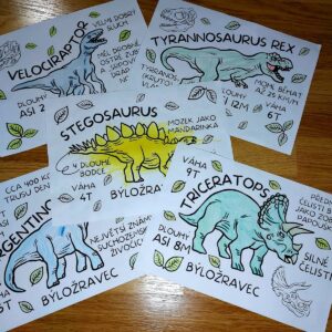 dinosauří omalovánky