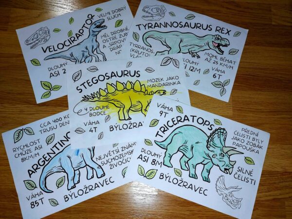 dinosauří omalovánky