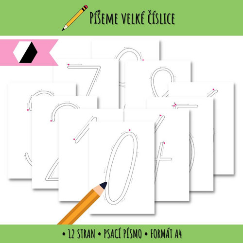 Psaní velkých číslic na A4 192 psani velkych cislic
