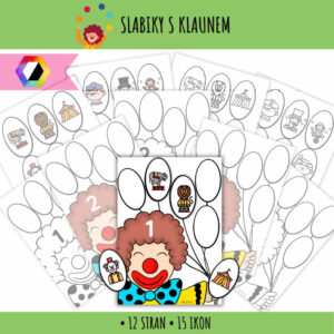Fotokoutek na karneval - rekvizity v PDF 5 Slabikohraní s klaunem