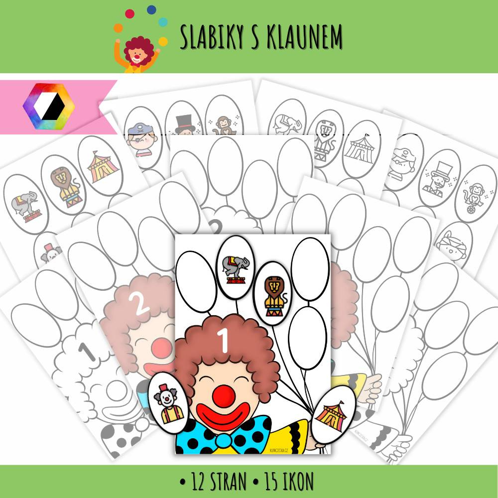 Slabikohraní s klauny 182 Slabikohraní s klaunem