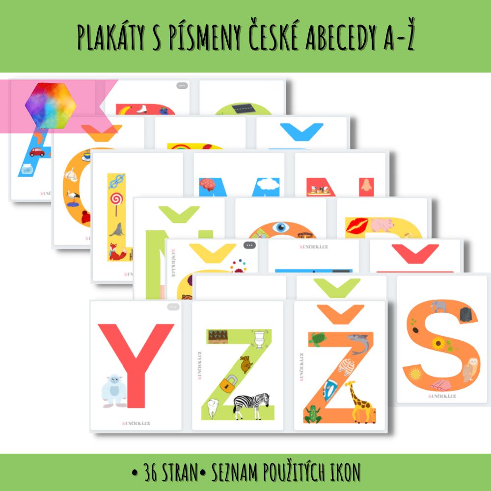 Obrázková abeceda - plakáty 160 obrázková abeceda