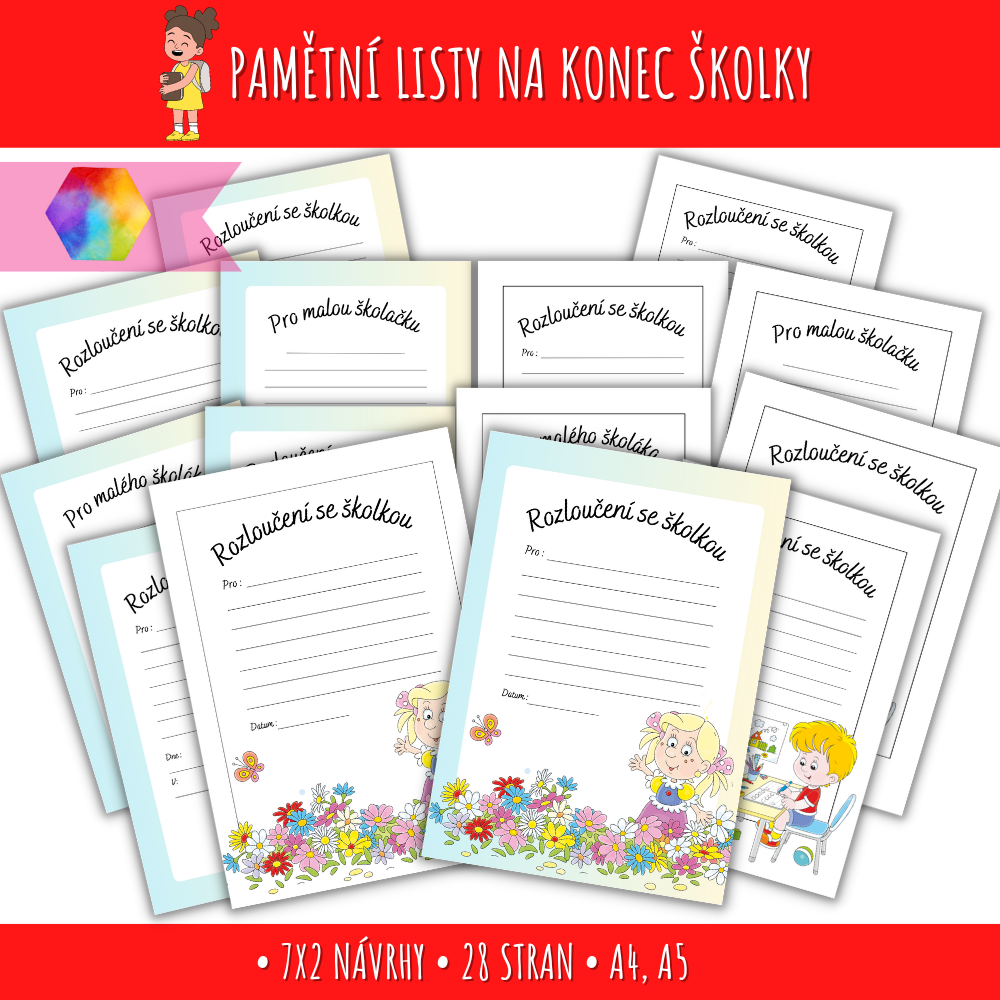 Pamětní listy pro předškoláky 145 pamětní listy pro předškoláky