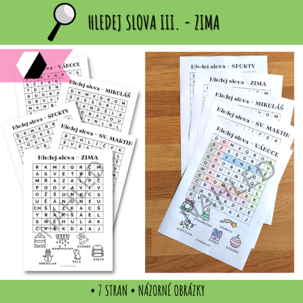 Dvojsměrky 3. - zima a Vánoce 1 dvojsměrky zima a Vánoce