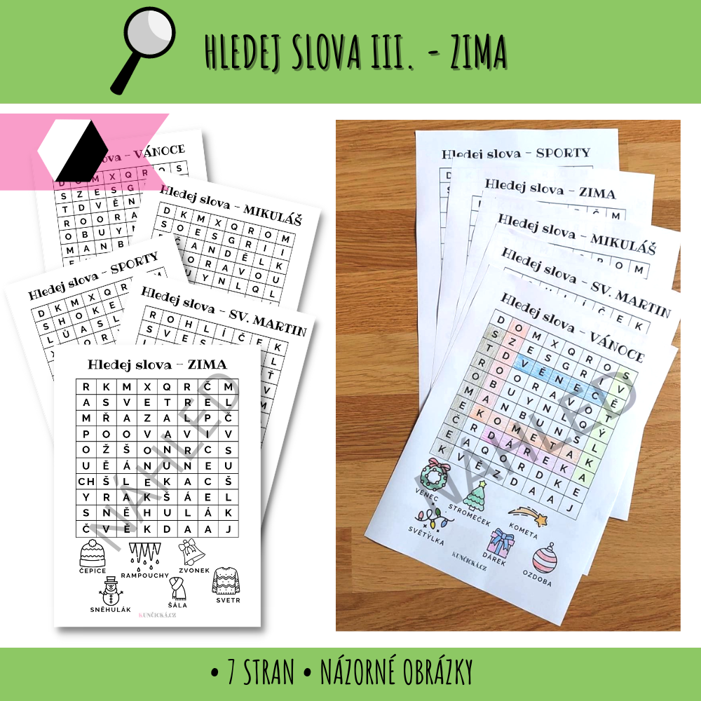 Dvojsměrky 3. - zima a Vánoce 115 dvojsměrky zima a Vánoce