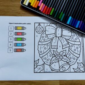 Vánoční vybarvování podle kódu 4 vybarvování podle kódu