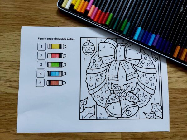 vybarvování podle kódu