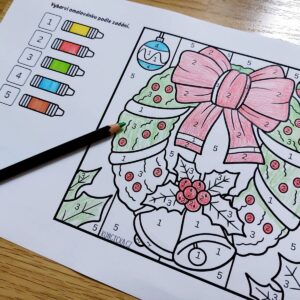 Vánoční vybarvování podle kódu 3 vybarvování podle kódu