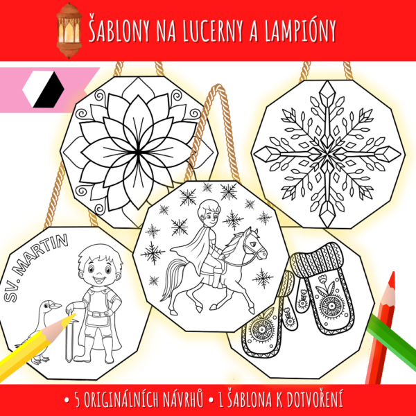 Šablona na lampióny 1 šablona na lampión