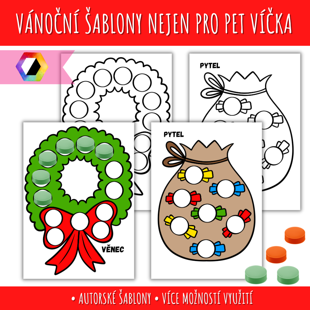 Šablony nejen na PET víčka 108 šablony na pet víčka