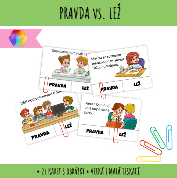Pravda vs. lež - čtení s porozuměním 103 čtení s porozuměním
