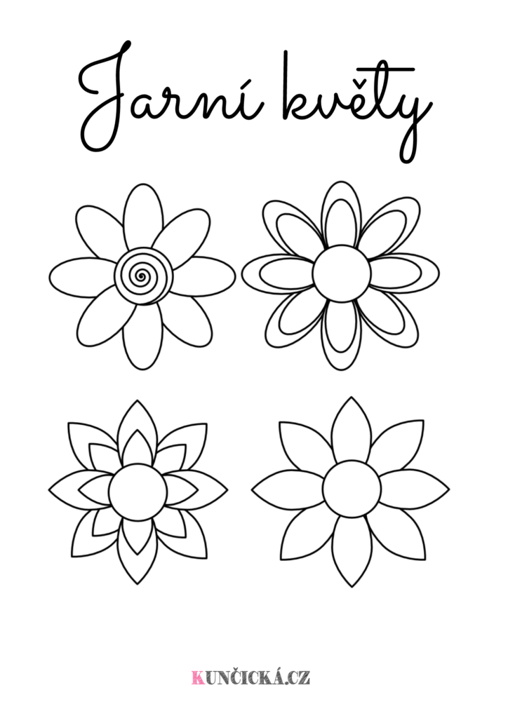 Kouzelné jarní květy pro děti 2 jarní květy k tisku