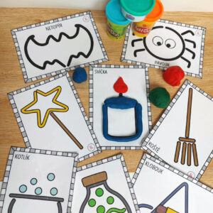 Čarodějnice - podložky na plastelínu 3 čarodějnice podložky pod plastelínu