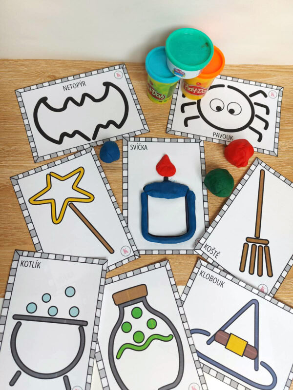 čarodějnice podložky pod plastelínu