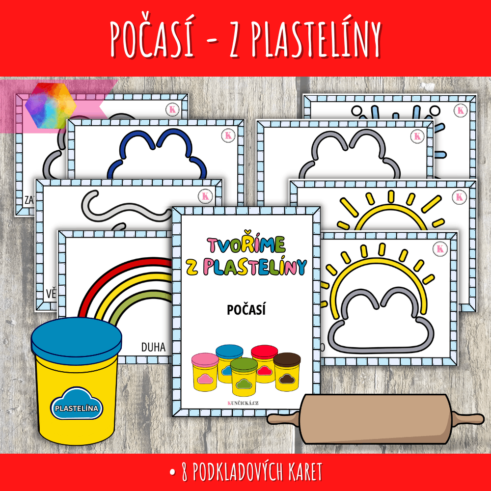 Počasí - podložky na plastelínu 92 podložky na plastelínu počasí