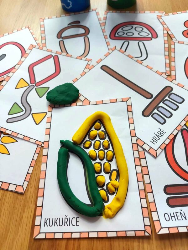 podzimní podložky na plastelínu