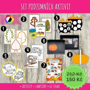 Informační plakáty do školky - dětské nemoci 5 set podzimních aktivit