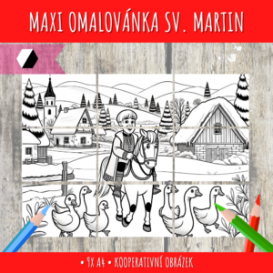 Soubor o svatém Martinovi pro děti 4 maxiomalovánka svatého martina
