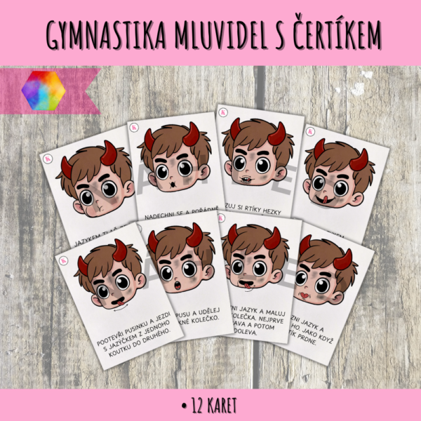 Gymnastika mluvidel s čertíkem pro rozvoj řeči 1 gymnastika mluvidel