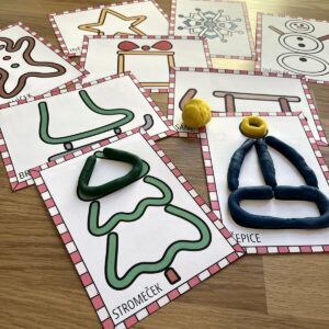 Zimní podložky na plastelínu 4 zimní podložky na plastelínu