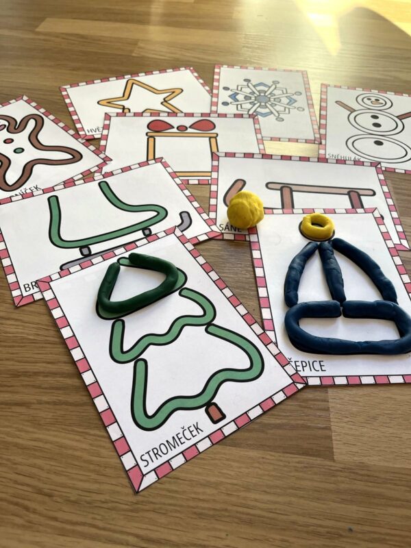 zimní podložky na plastelínu