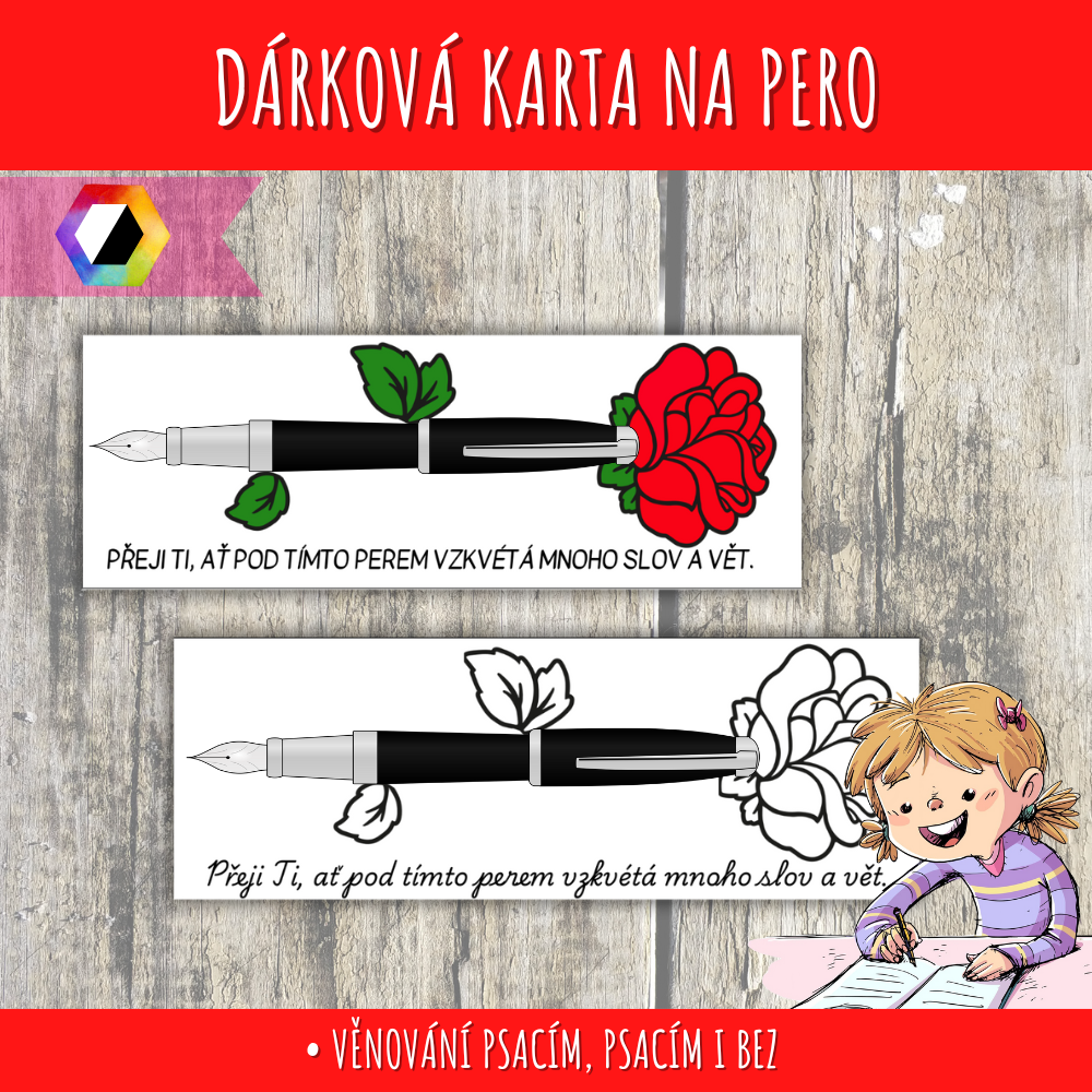 Dárková karta píšu perem 52 dárková karta píšu perem