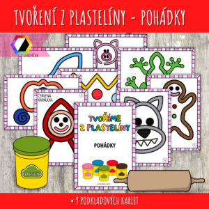 Cliparty O Červené karkulce 3 pohádkové podložky na plastelínu