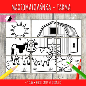 maxiomalovánka domácí zvířata na statku