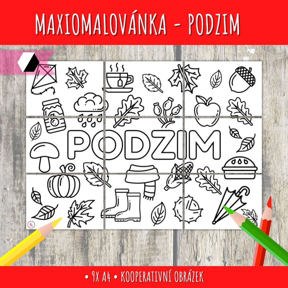 Pracovní list - počítání s dešťovými mraky 8 maxiomalovánka na podzim